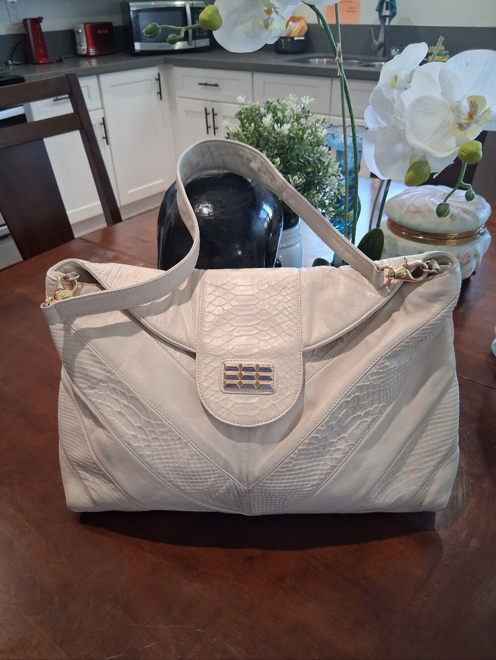 Vtg Leather Hobo Bag